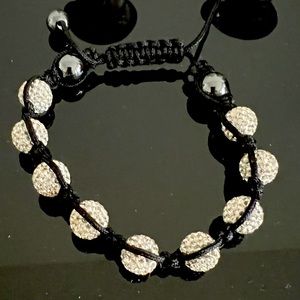 NEW Black and silver Swarovski crystal bracelet